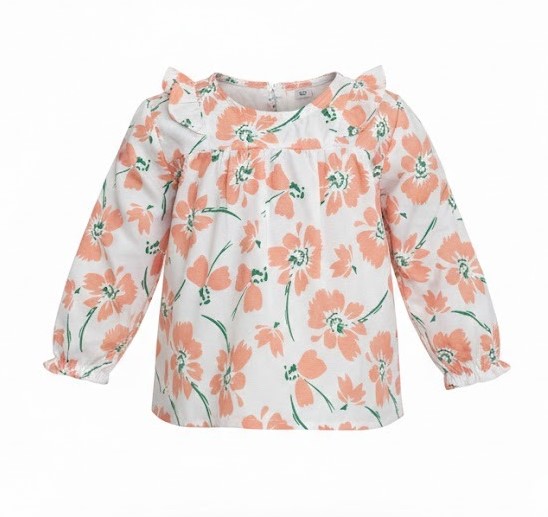 T 261106 Rose Printed 12M-3Y 349.5 بلوزة - الصورة 1